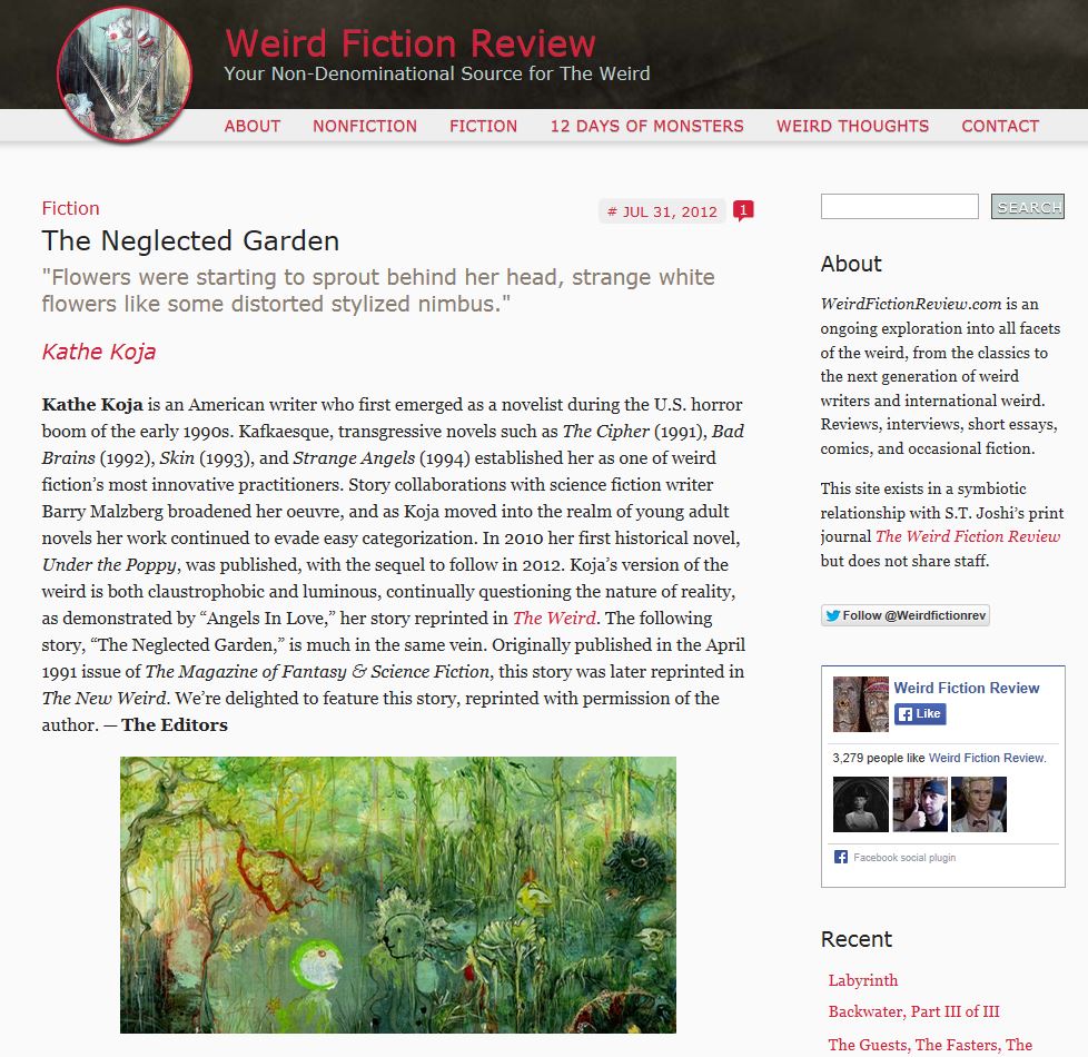 The Neglected Garden - weirdfictionreview